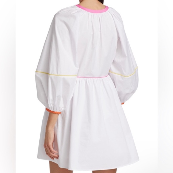 Staud Mini Demi Contrast Trim Dress - Picture 2 of 4